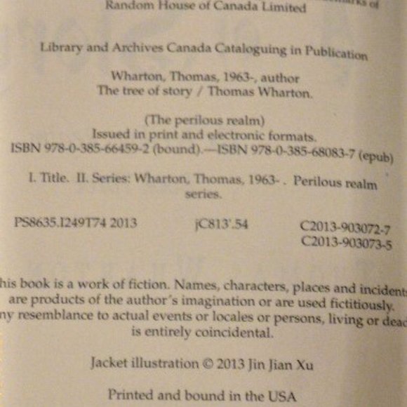 2013 HC/DJ 1st Ed. The TREE of STORY Thomas Wharton Final Battle Perilous Realm - Picture 3 of 6